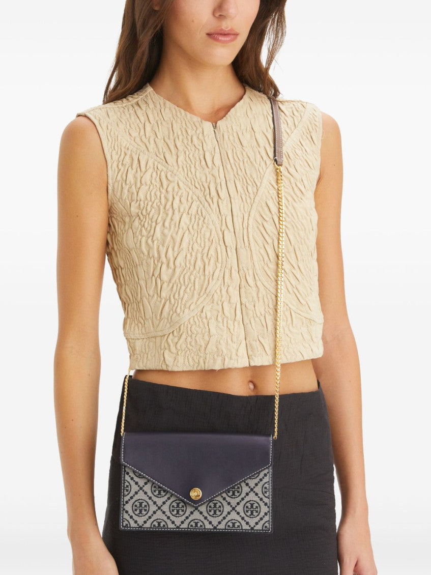 Navy Blue T-Monogram Crossbody Bag 3