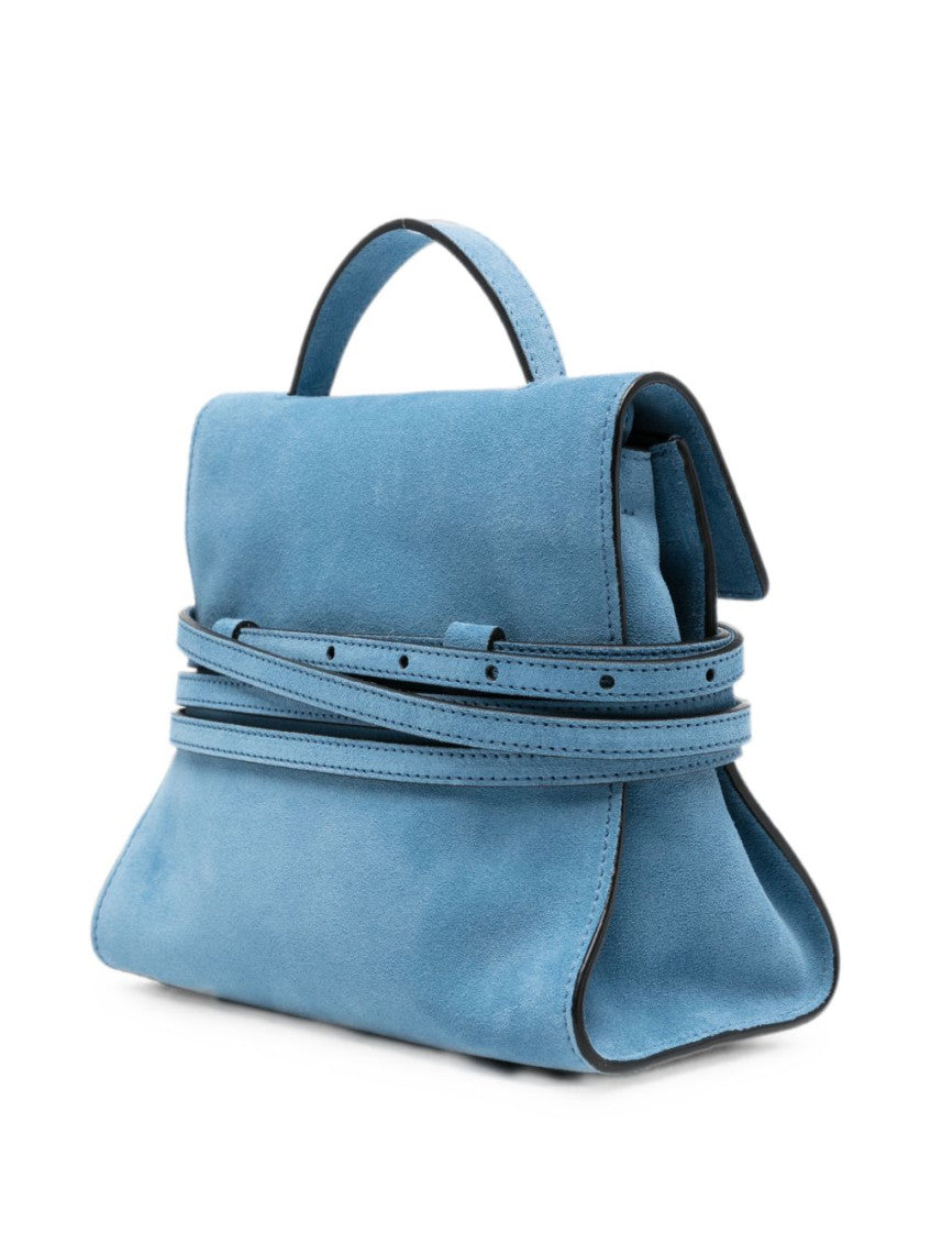 Blue Tie Me Mini Satchel 2