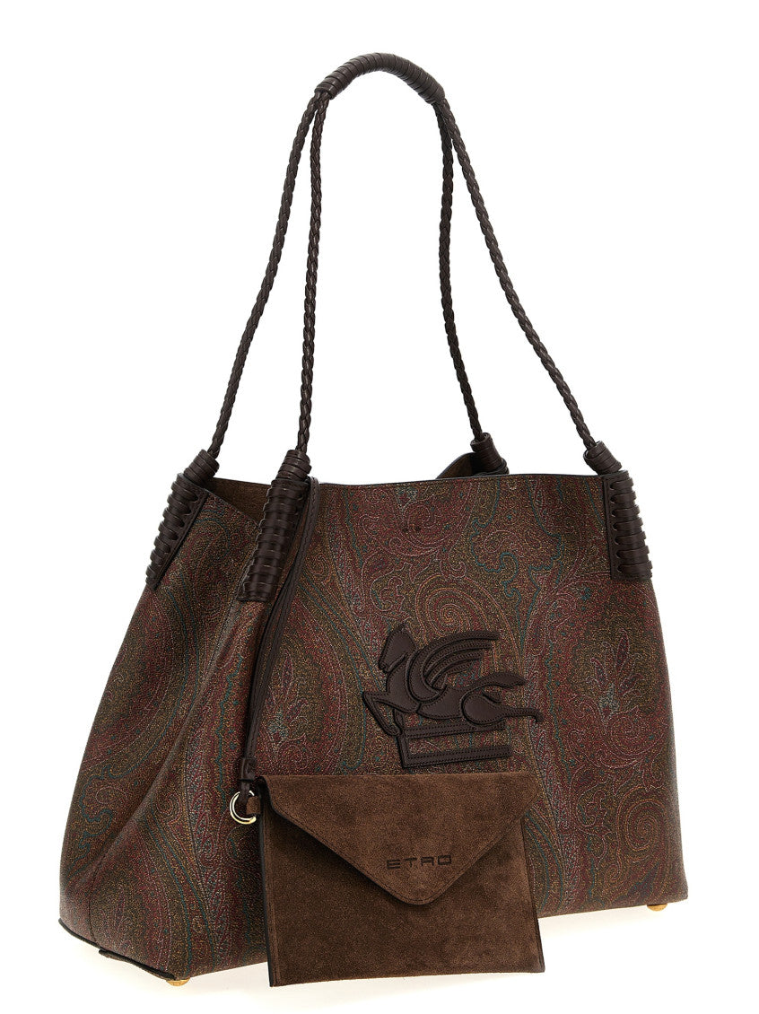 Brown 'Libra' Medium Tote Bag 3