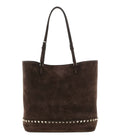 Brown Rockstud Medium Tote 1