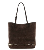 Brown Rockstud Medium Tote 1