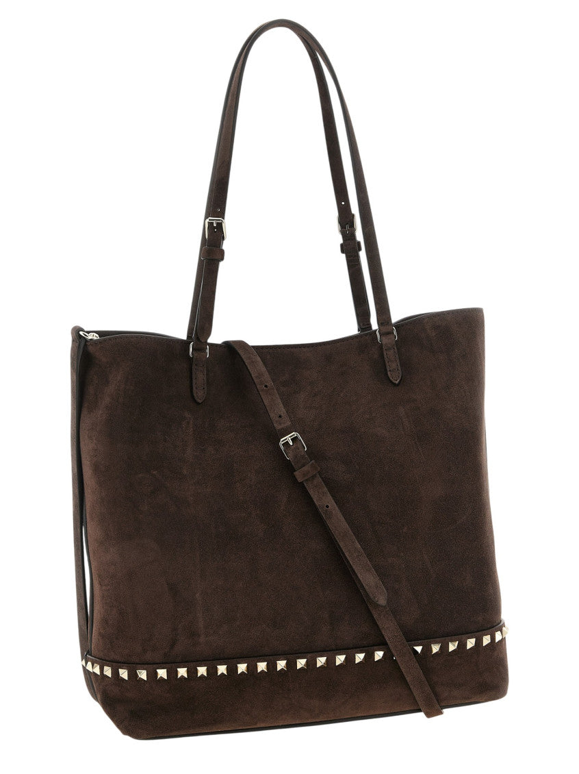 Brown Rockstud Medium Tote 2