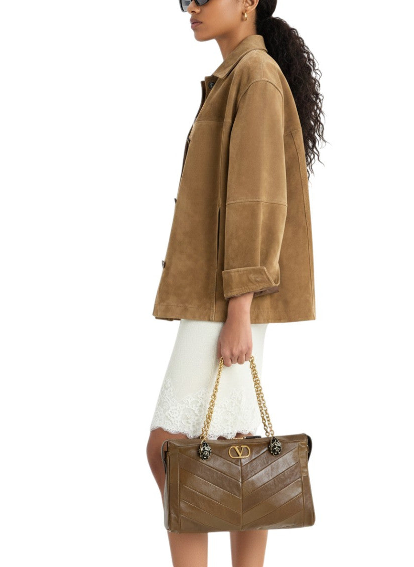 Brown Panthea Medium Shoulder Bag 5