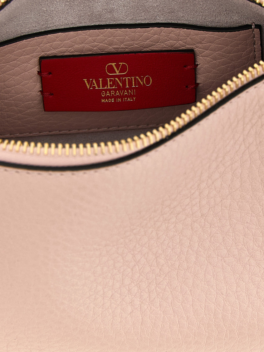 Pink Rockstud Small Shoulder Bag 4