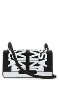 BlackWhite Two-tone Leather Crossbody Bag 1