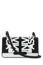 BlackWhite Two-tone Leather Crossbody Bag 1