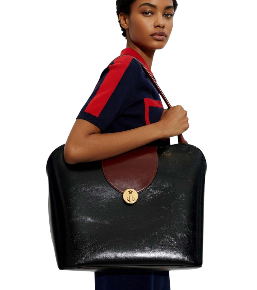 Black Vivian Large Shoulder Bag 4