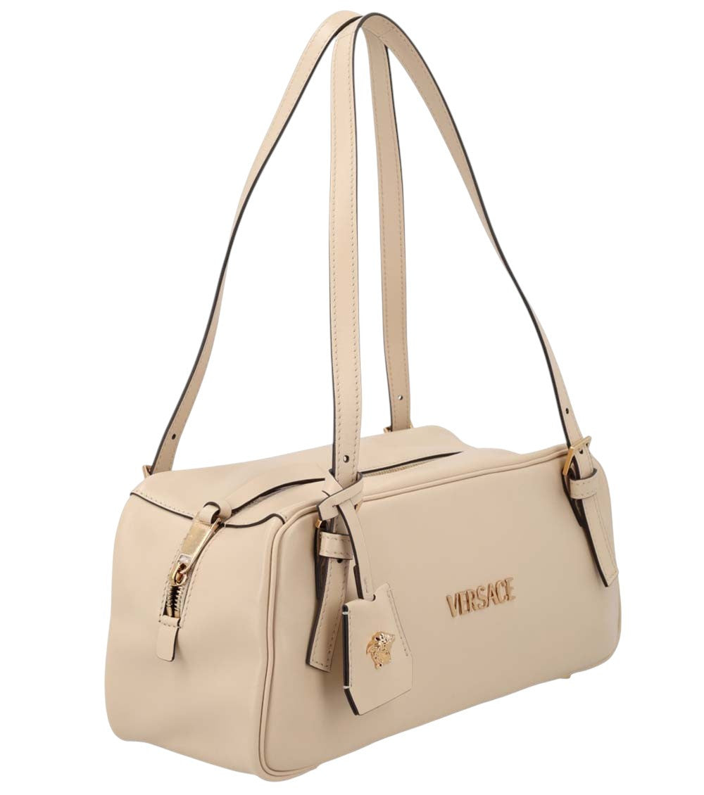 Beige Logo Large Shoulder Bag 2