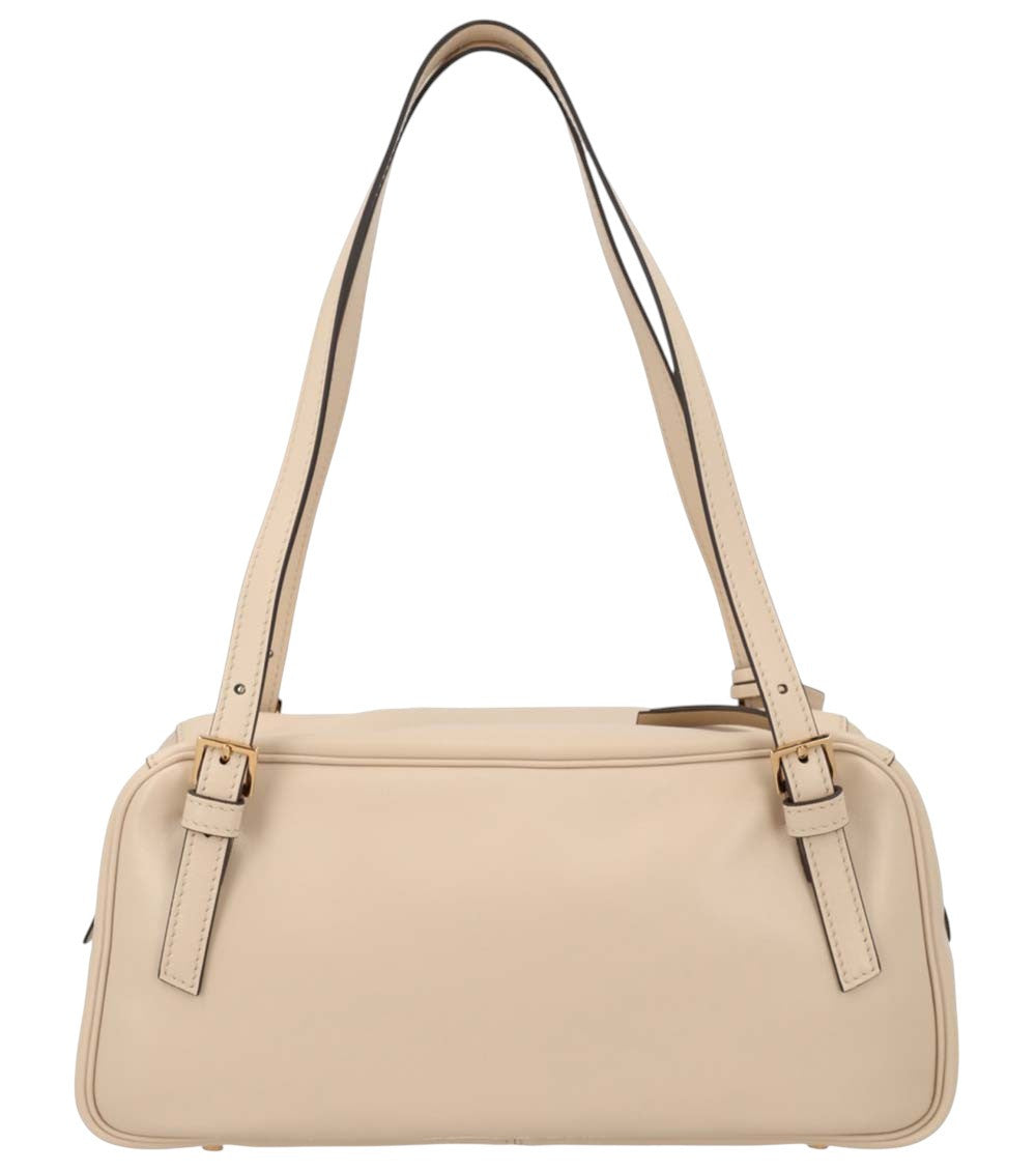 Beige Logo Large Shoulder Bag 3