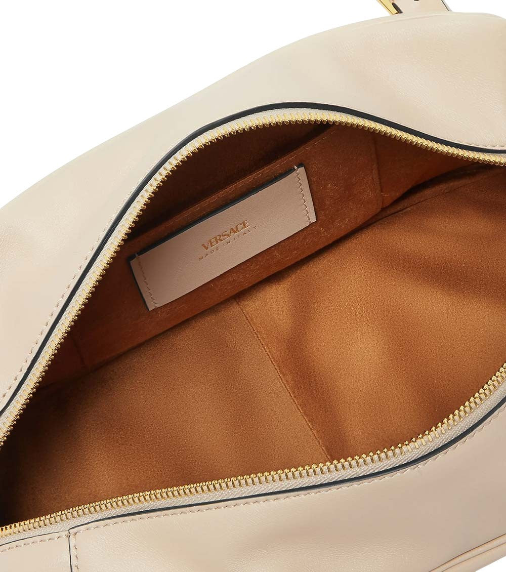 Beige Logo Large Shoulder Bag 4