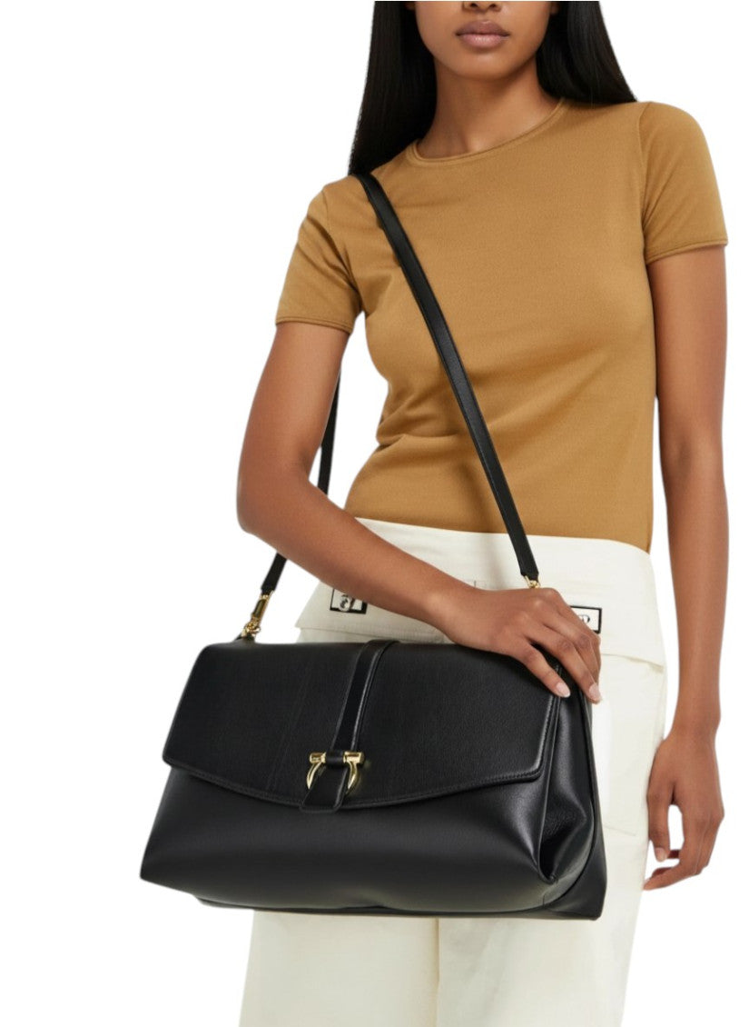 Black Mia Large Shoulder Bag 6