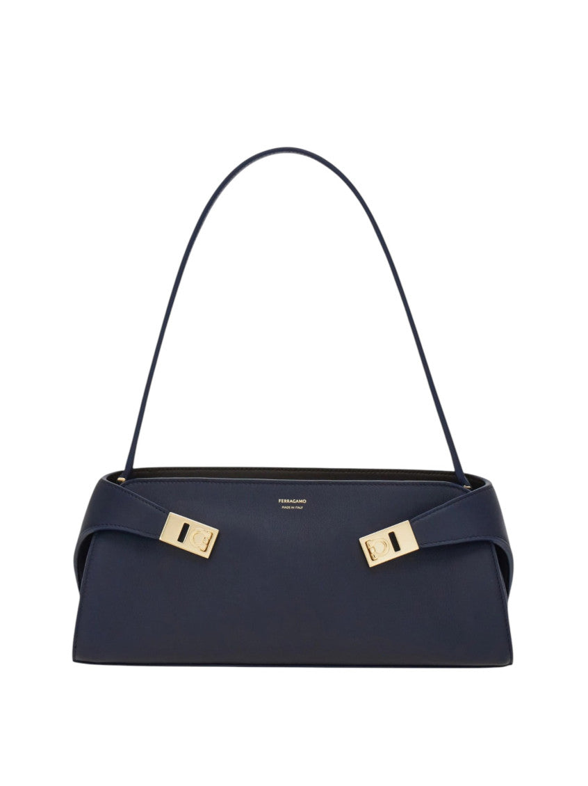 Navy Blue Hug Large Shoulder Bag 1