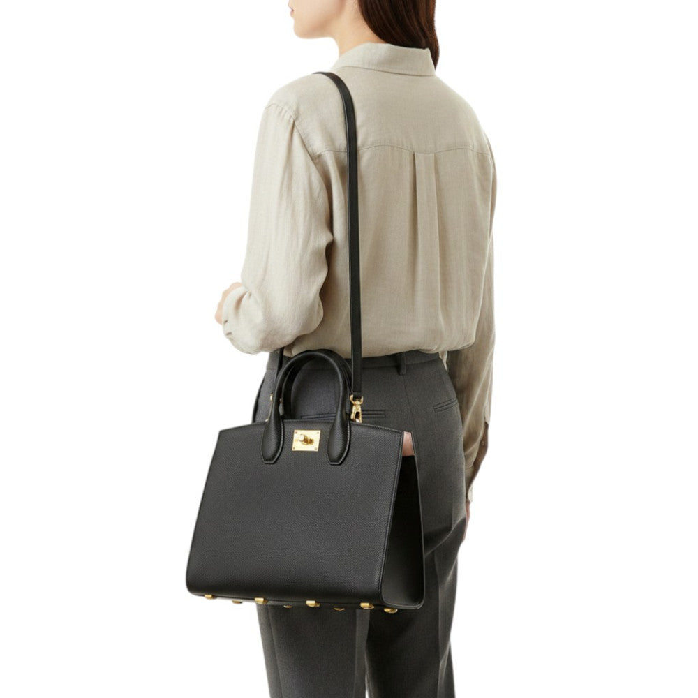 Black Studio Medium Satchel 4
