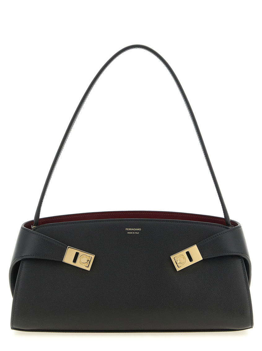 Black Hug Large Shoulder Bag 1