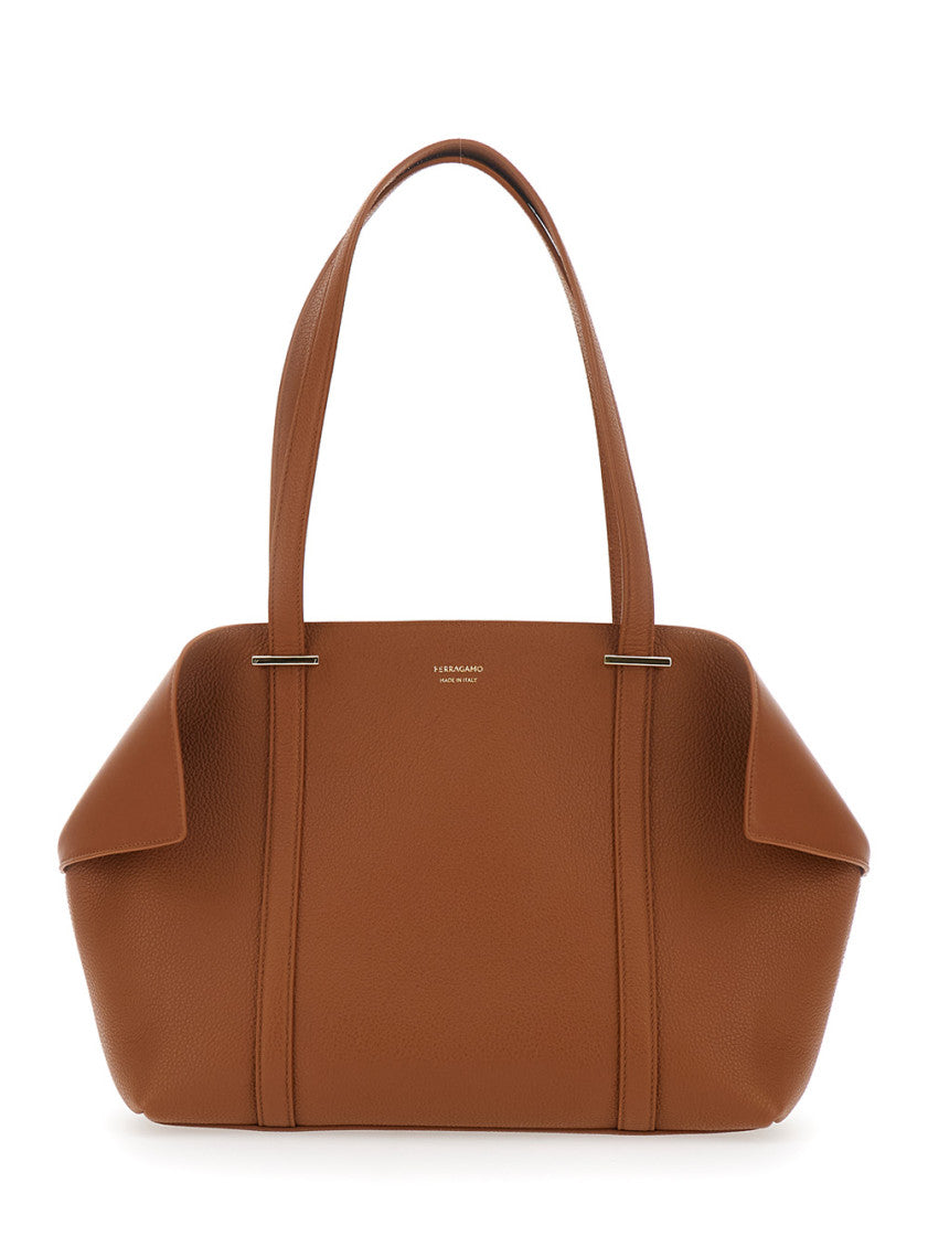Brown Folded Medium Tote 1