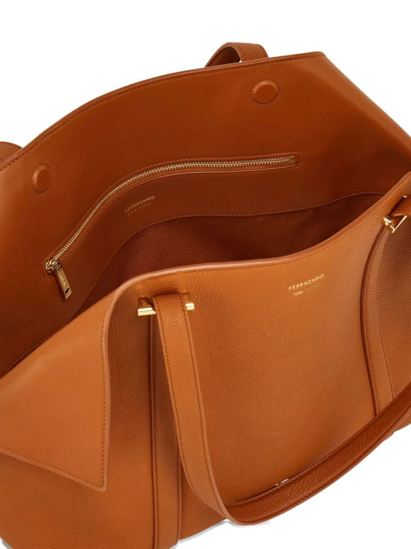 Brown Folded Medium Tote 3