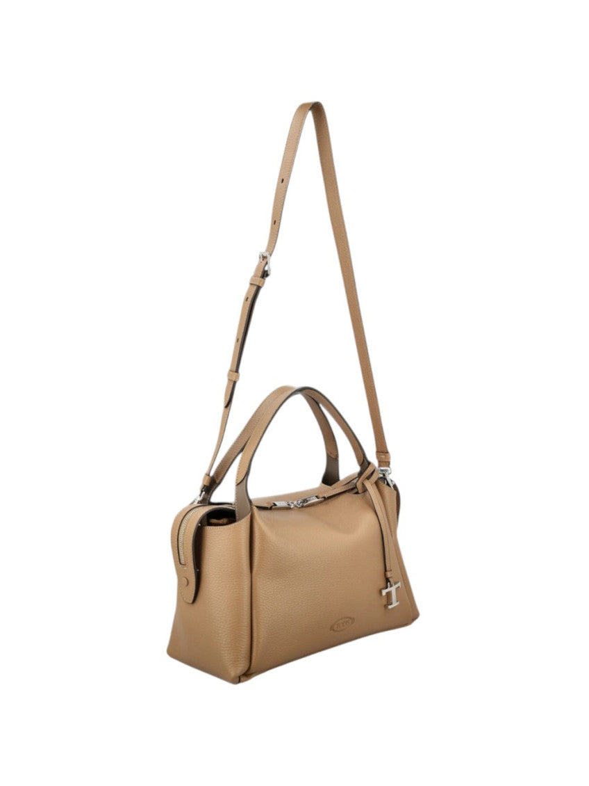 Light Brown T Timeless Medium Satchel 2