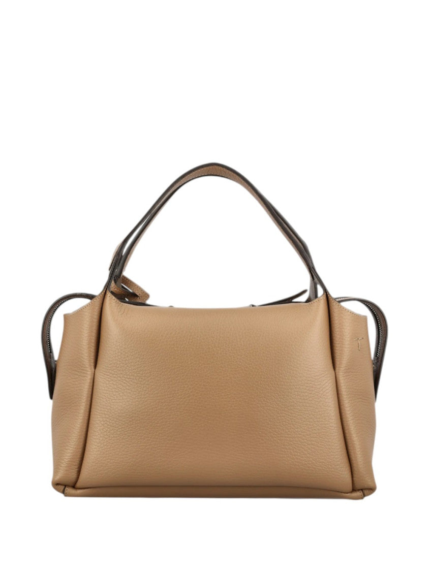 Light Brown T Timeless Medium Satchel 3
