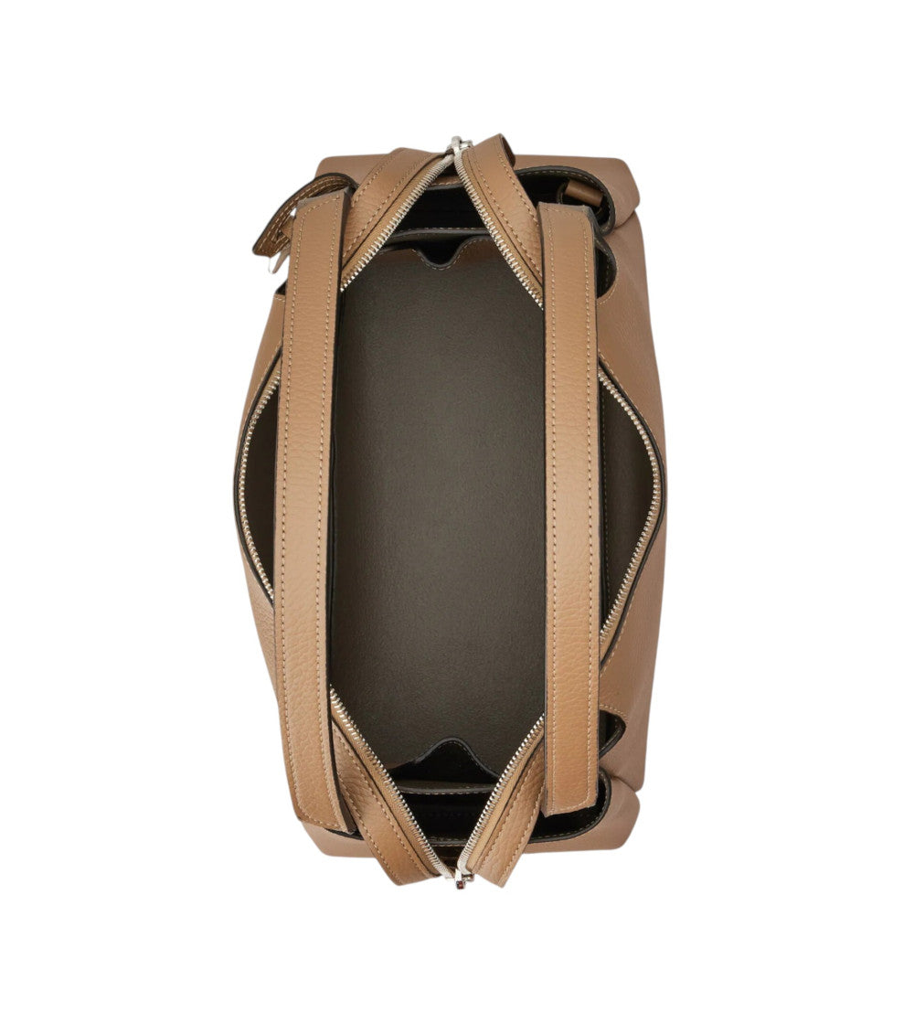 Light Brown T Timeless Medium Satchel 4