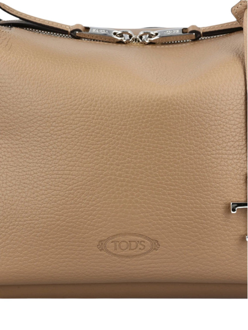 Light Brown T Timeless Medium Satchel 5