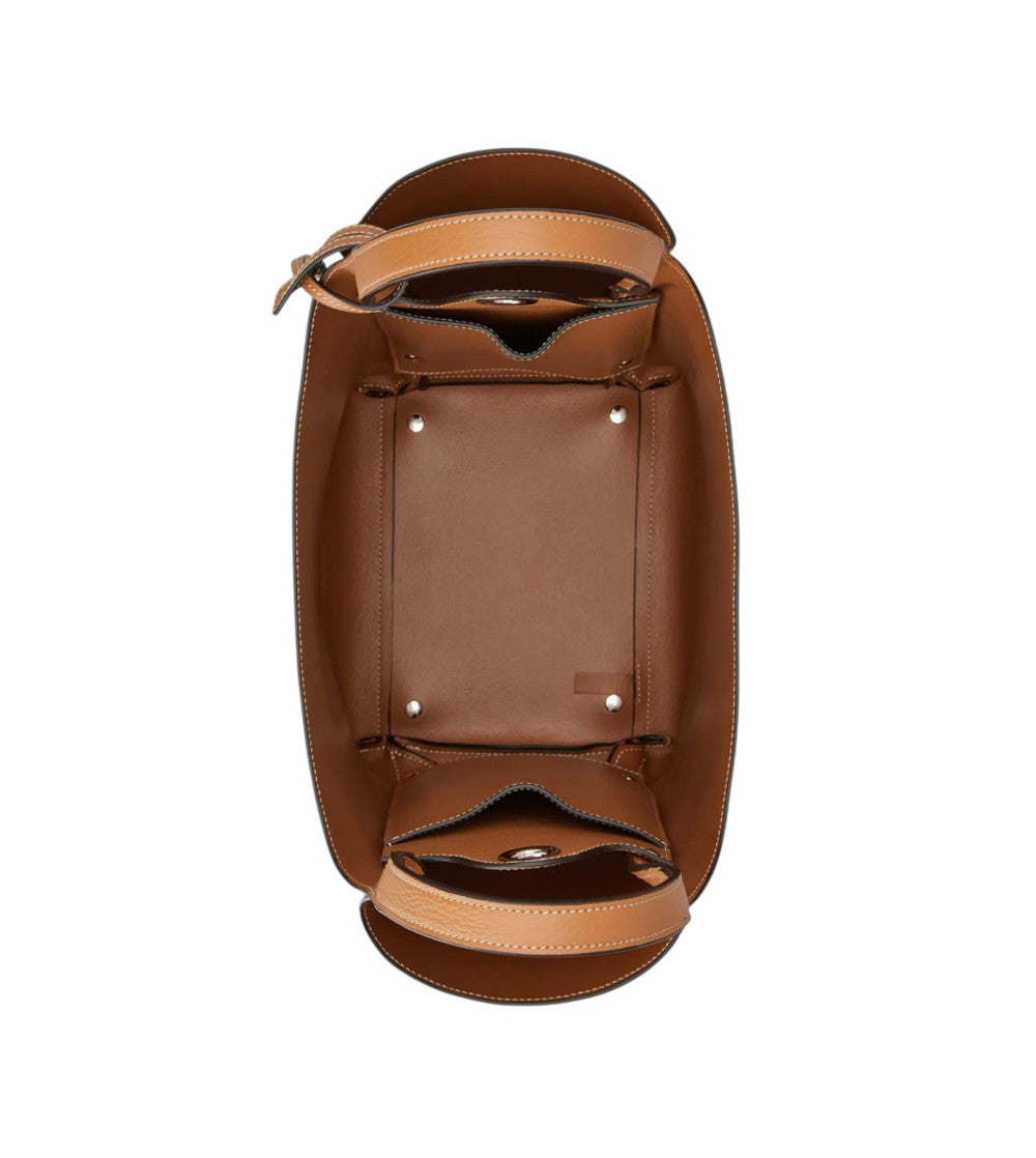 Brown Logo Small Bucket Bag 3