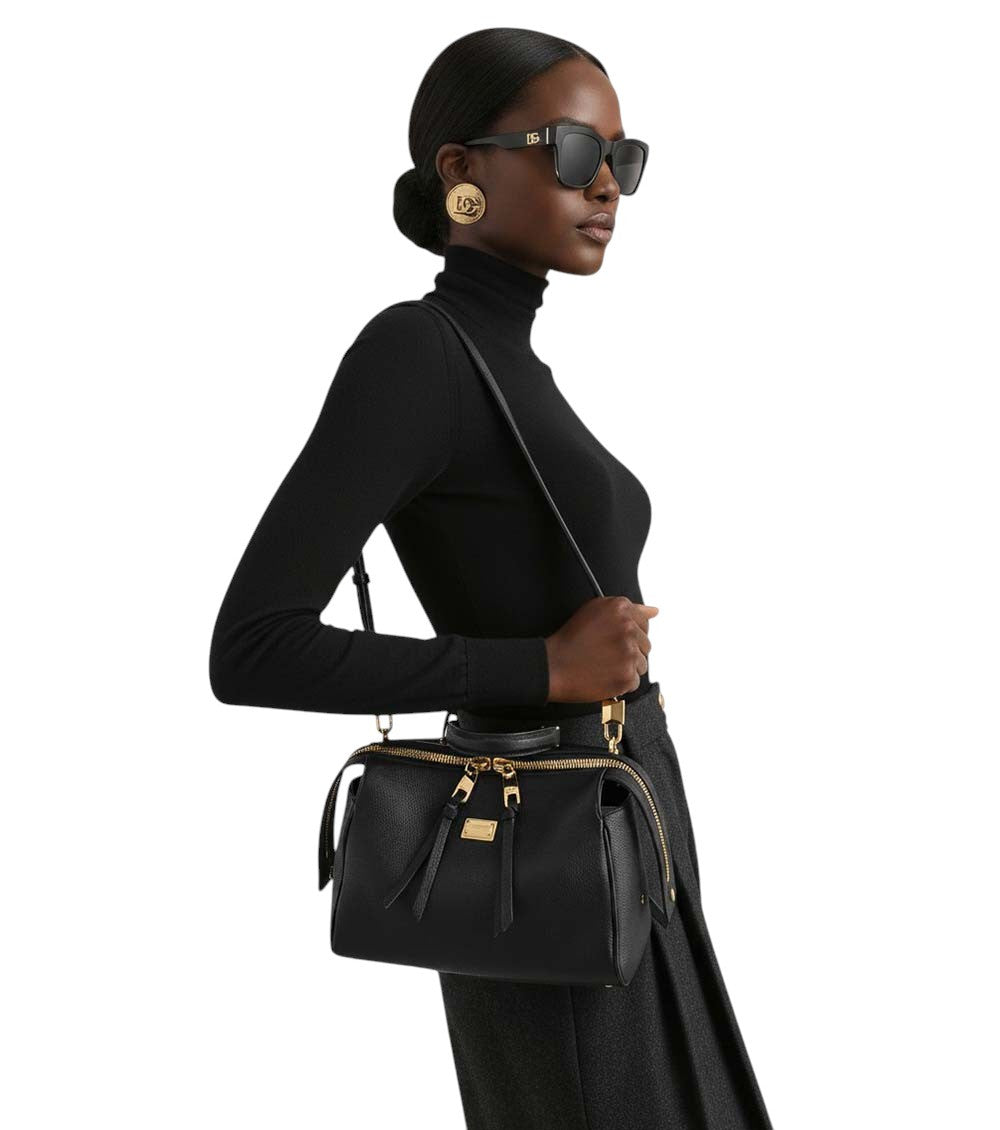 Black Vittoria Mini Satchel 4