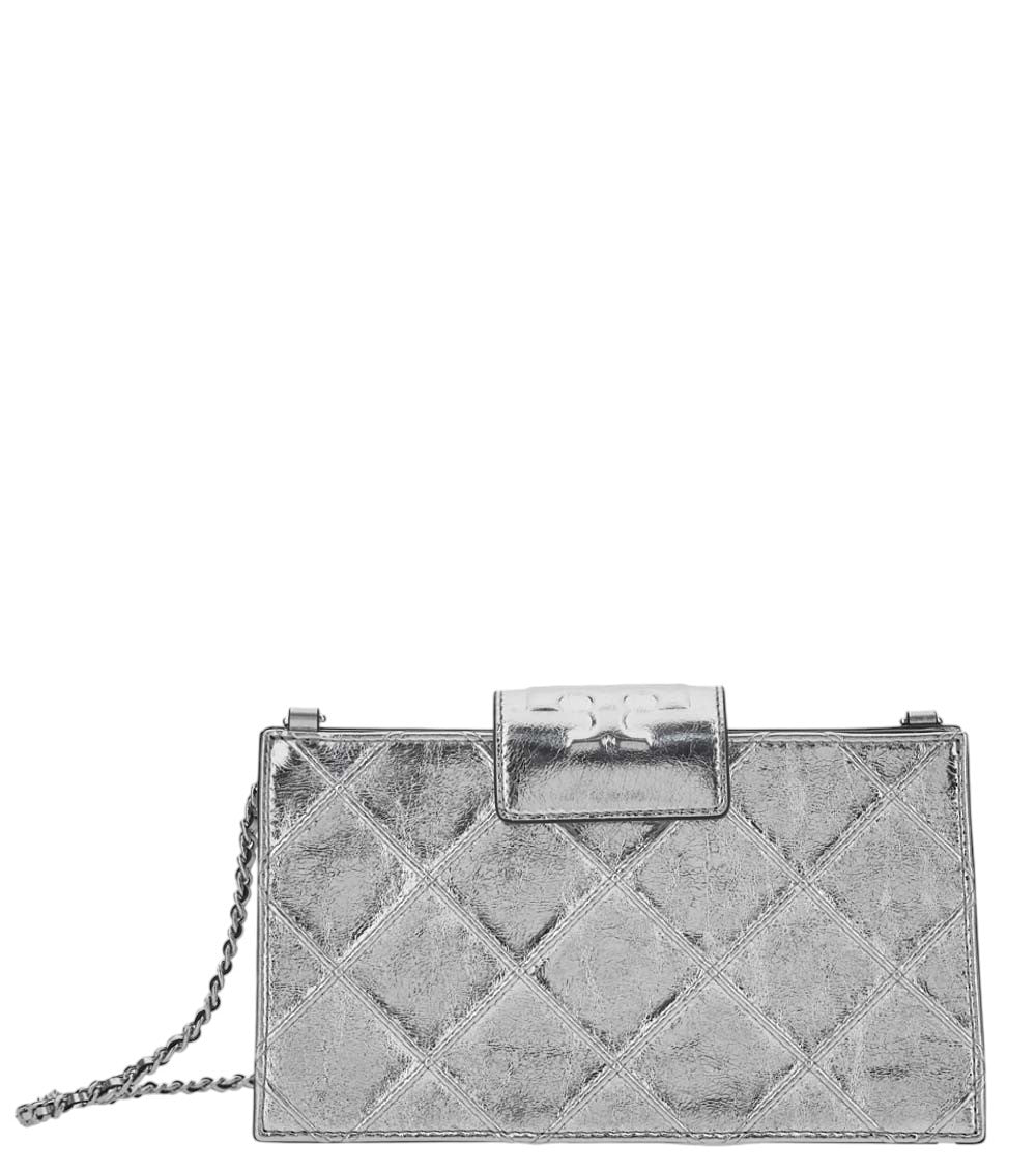 Silver Fleming Mini Crossbody Bag 1