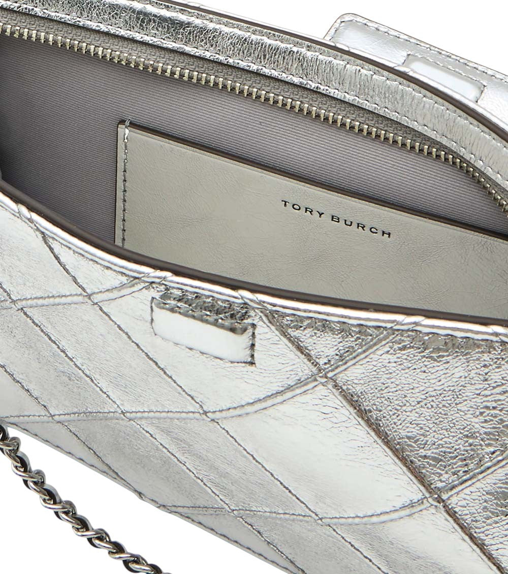 Silver Fleming Mini Crossbody Bag 4