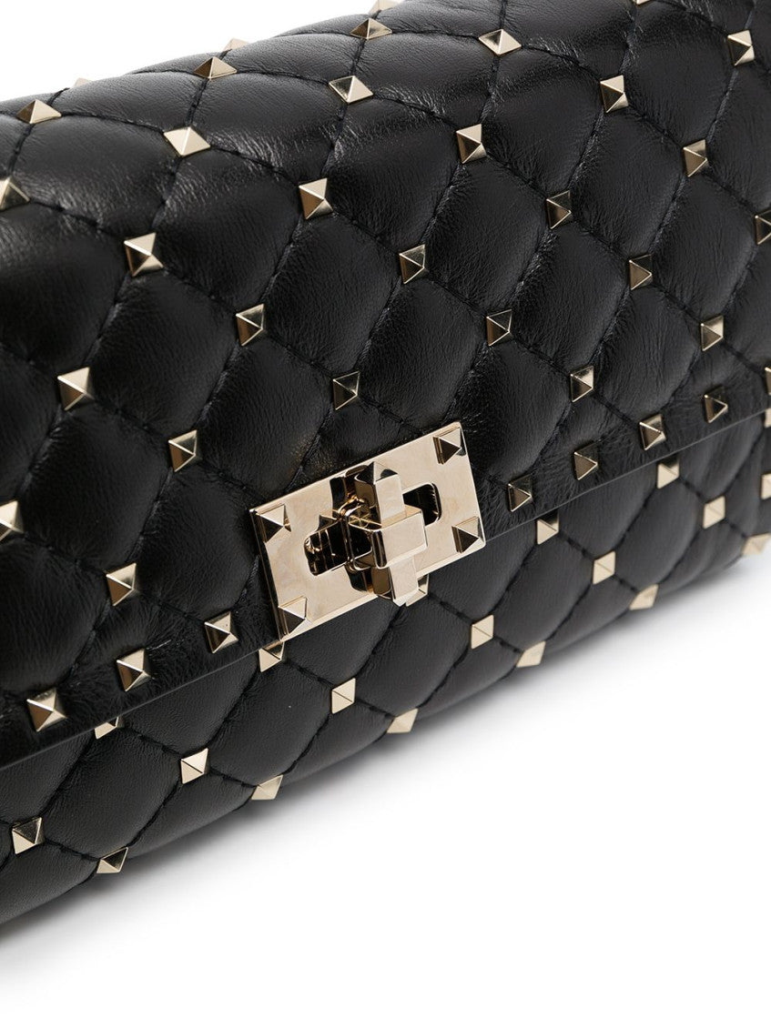 Black Rockstud Spike Small Crossbody Bag 4