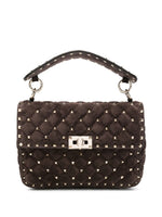 Brown Rockstud Spike Medium Shoulder Bag 1