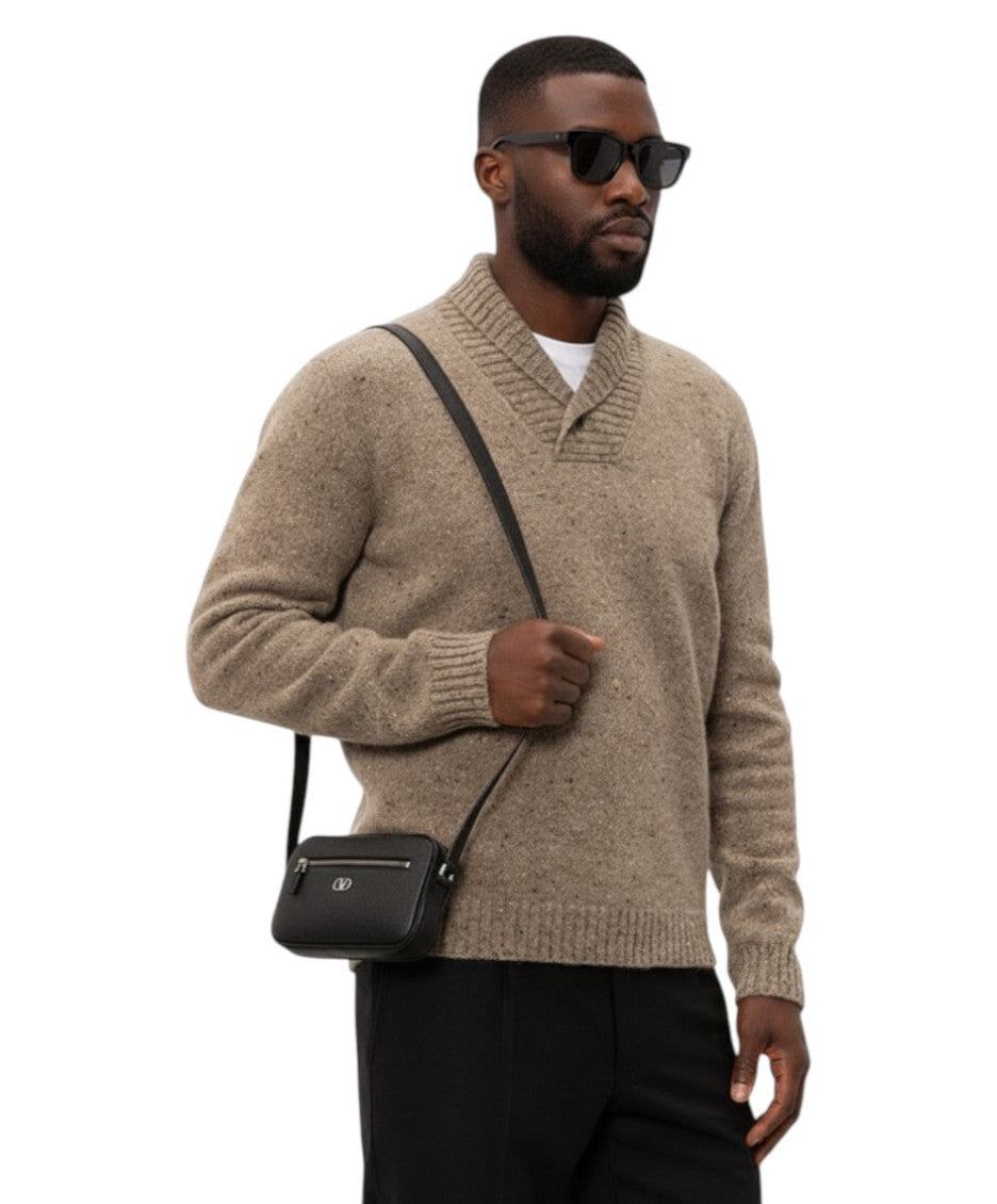 Black VLogo Small Crossbody Bag 4
