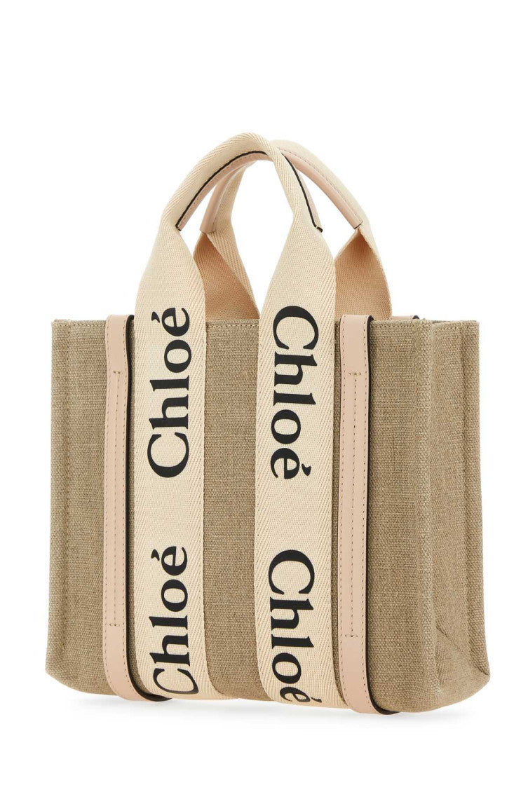 Beige Woody small tote bag 2