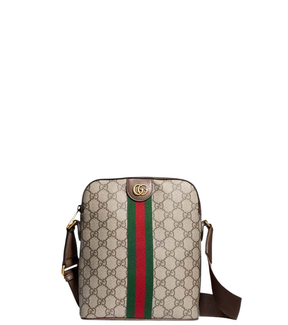 Beige Ophidia Small Crossbody Bag 1