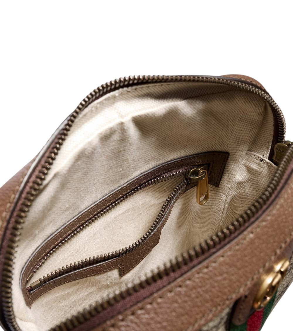Beige Ophidia Small Crossbody Bag 3