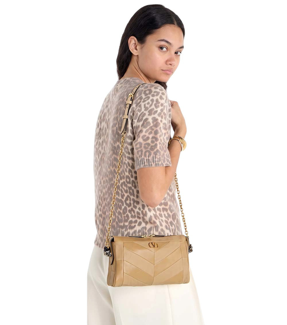 Beige Panthea Large Shoulder Bag 6