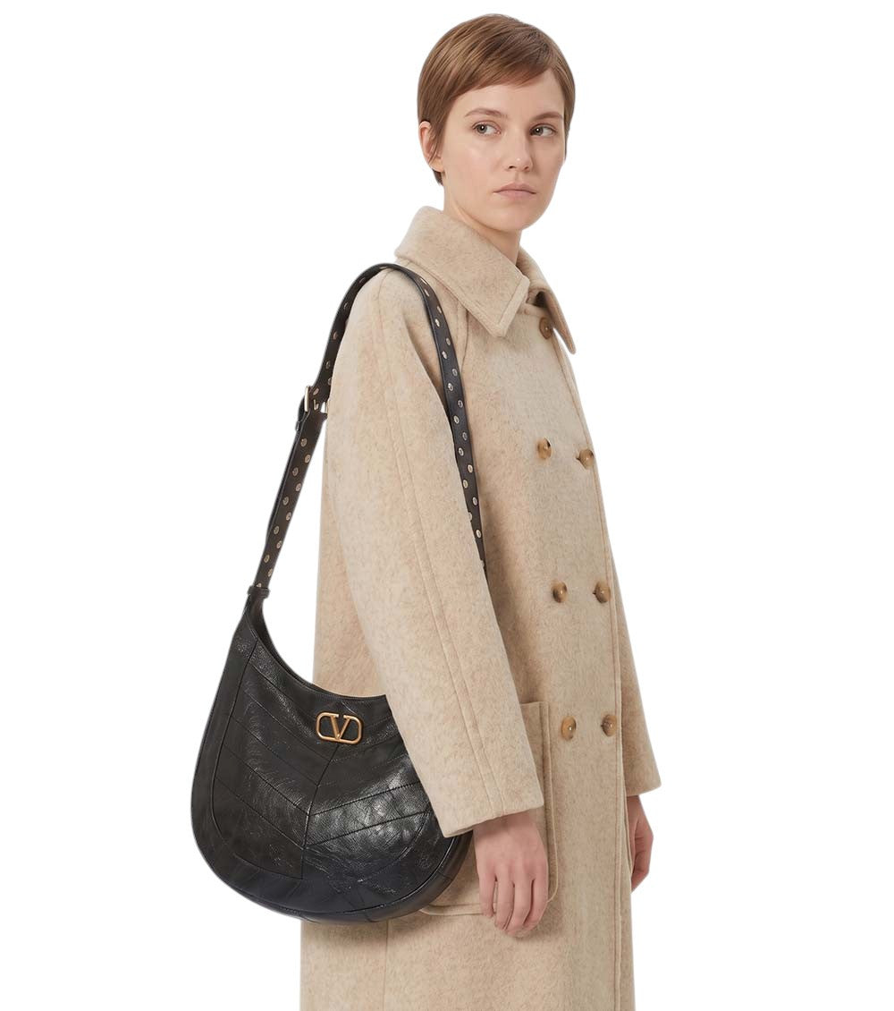 Black Hoboho Medium Shoulder Bag 5