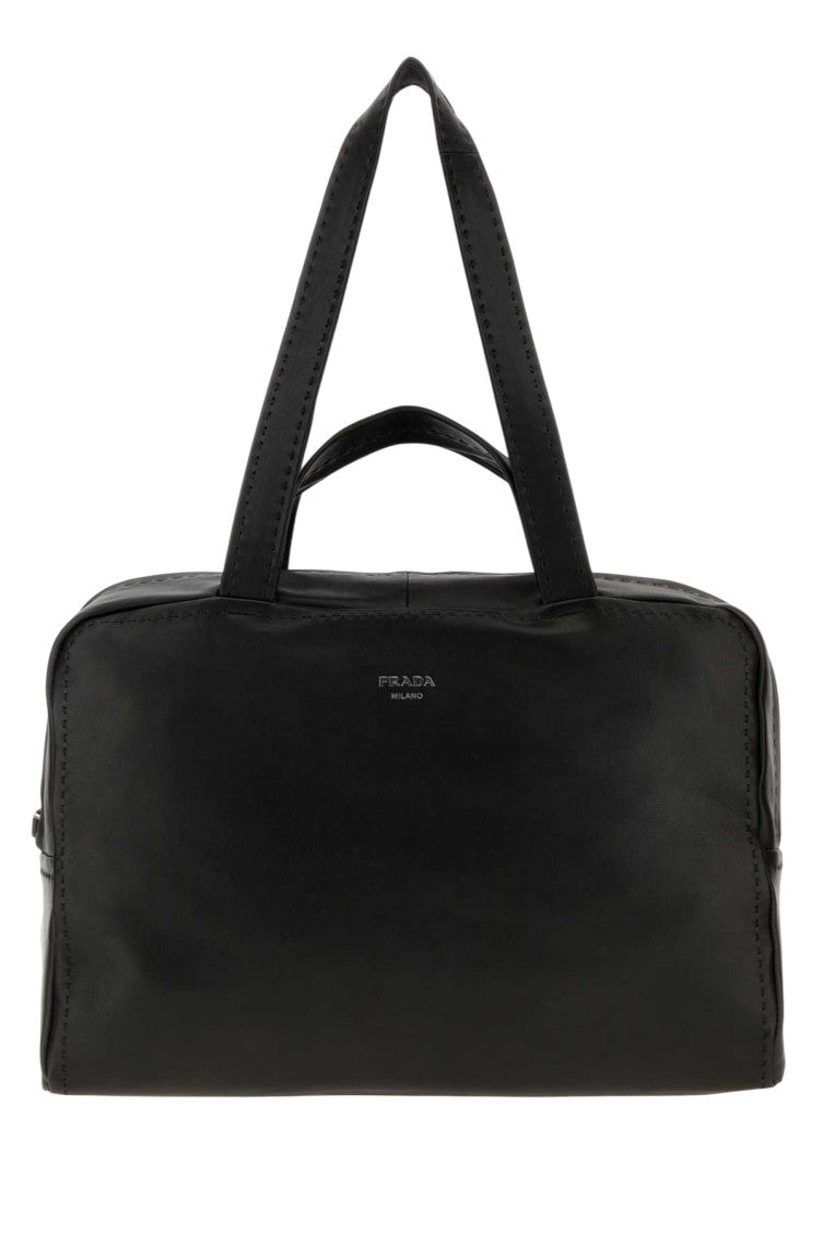 Black Logo Large Duffle Bag 1