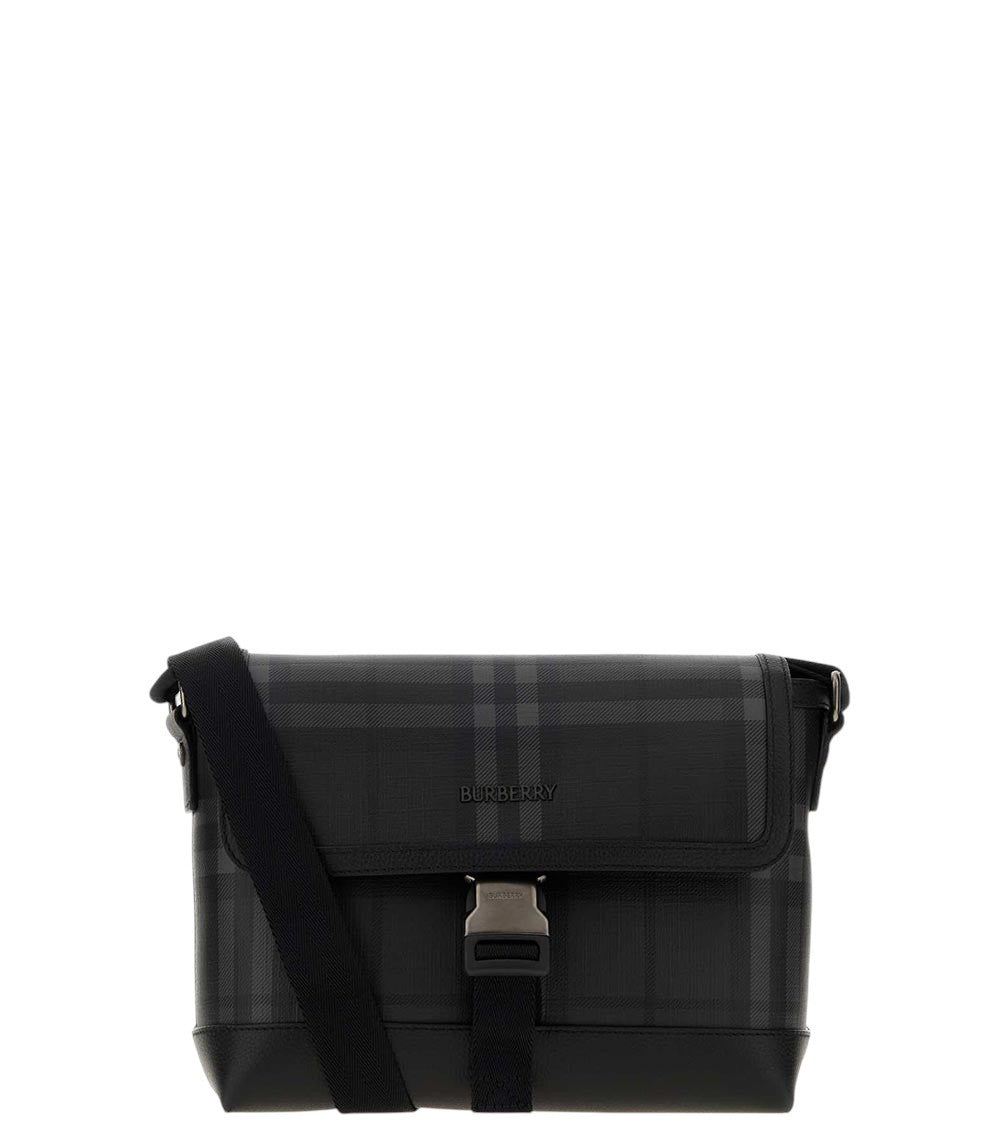 Black City Check Small Messenger Bag 1