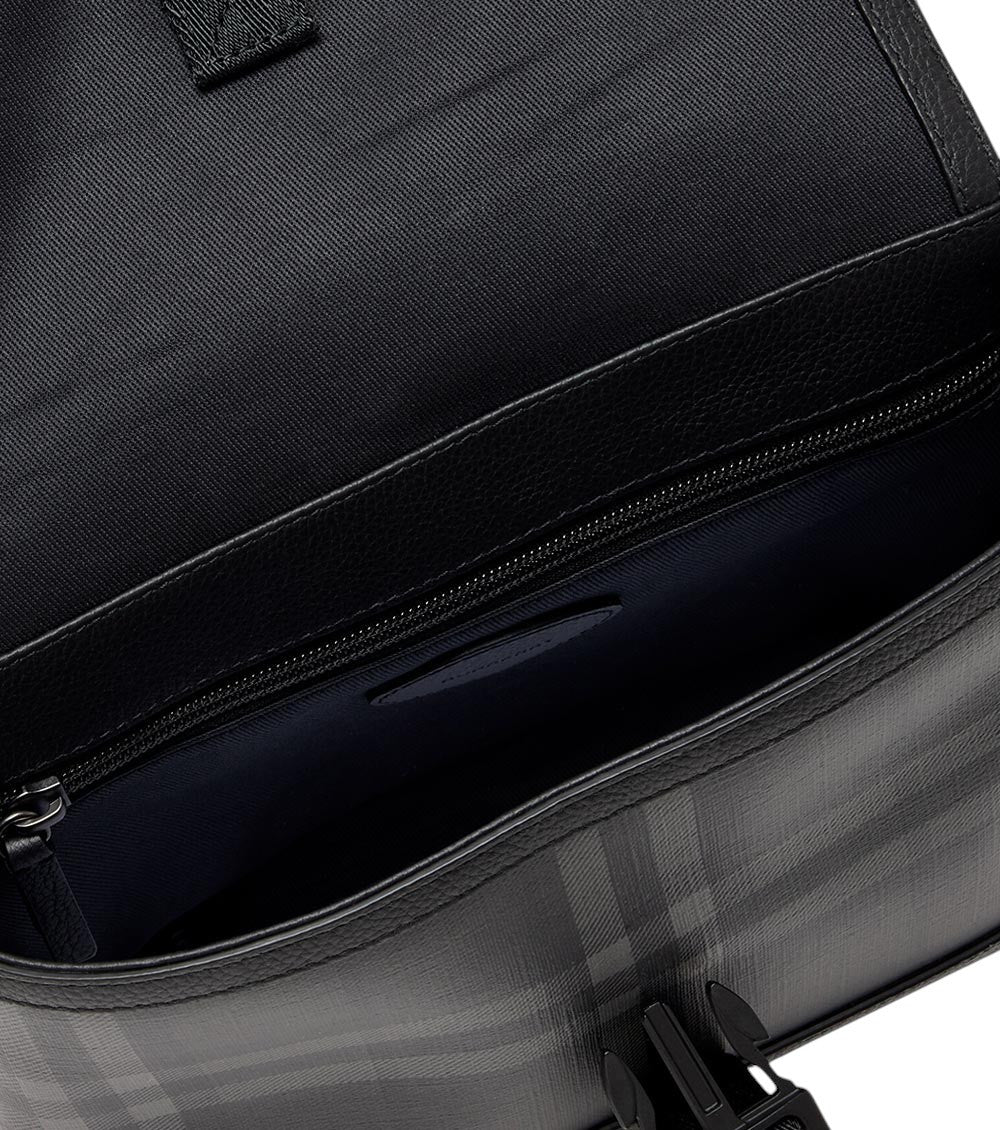 Black City Check Small Messenger Bag 4