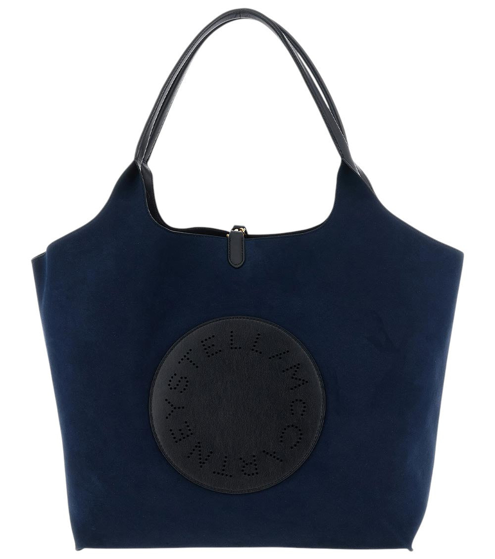 Navy Blue Logo Reversible Large Tote 1