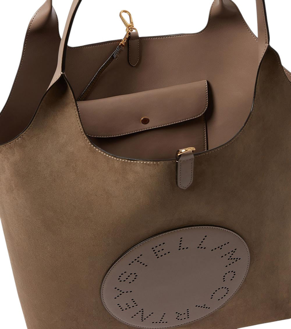 Brown Logo Reversible Large Tote 4
