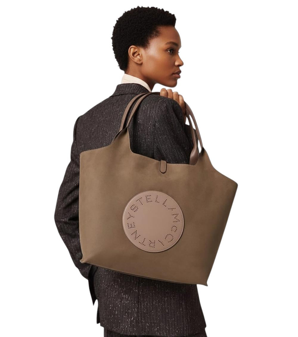 Brown Logo Reversible Large Tote 5
