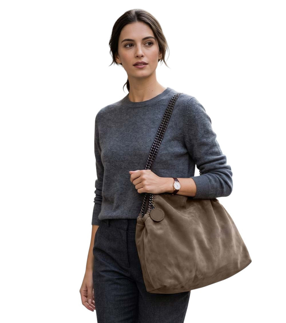 Dark Grey Falabella Large Tote 4