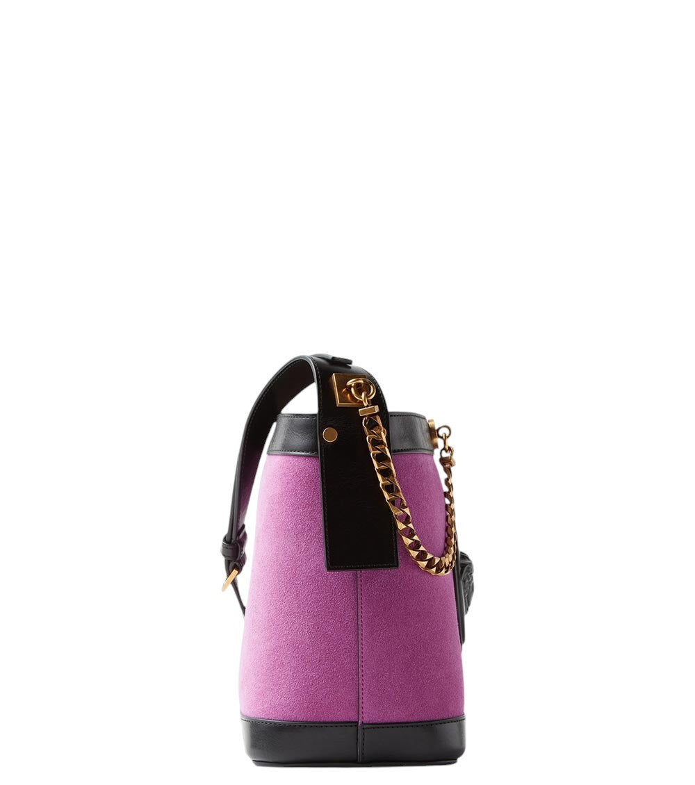 Purple Pivot Mini Bucket Bag 4