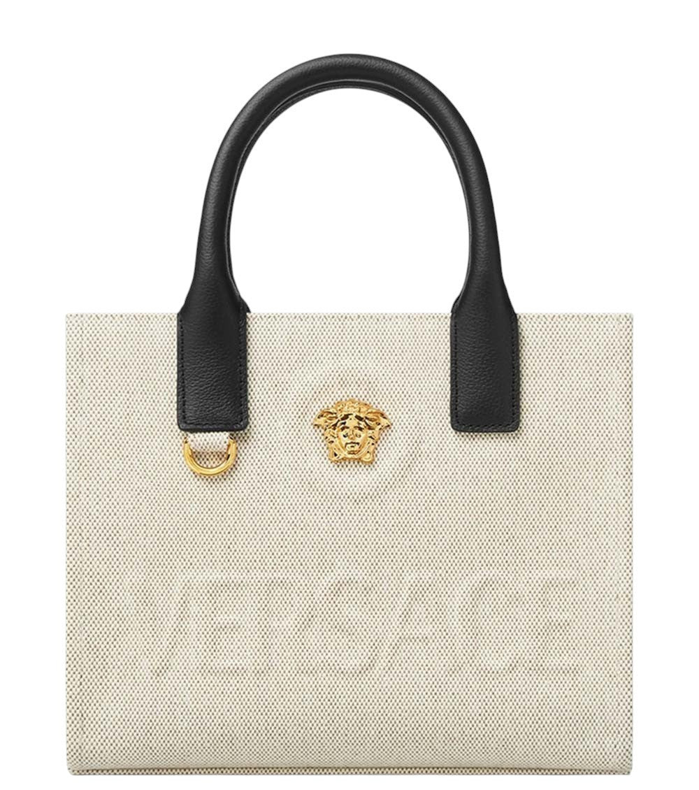 Beige La Medusa Mini Tote 1