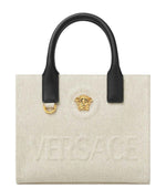 Beige La Medusa Mini Tote 1