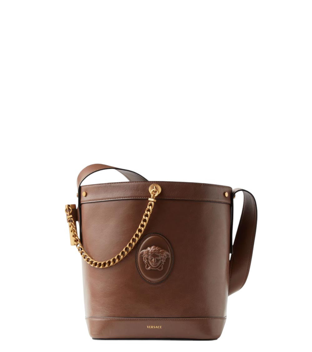 Brown Logo Small Bucket Bag 1