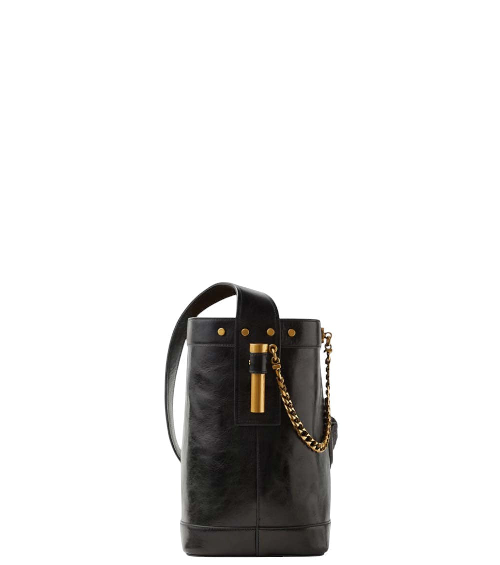 Black Logo Small Bucket Bag 2