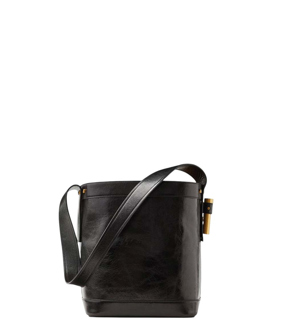Black Logo Small Bucket Bag 3