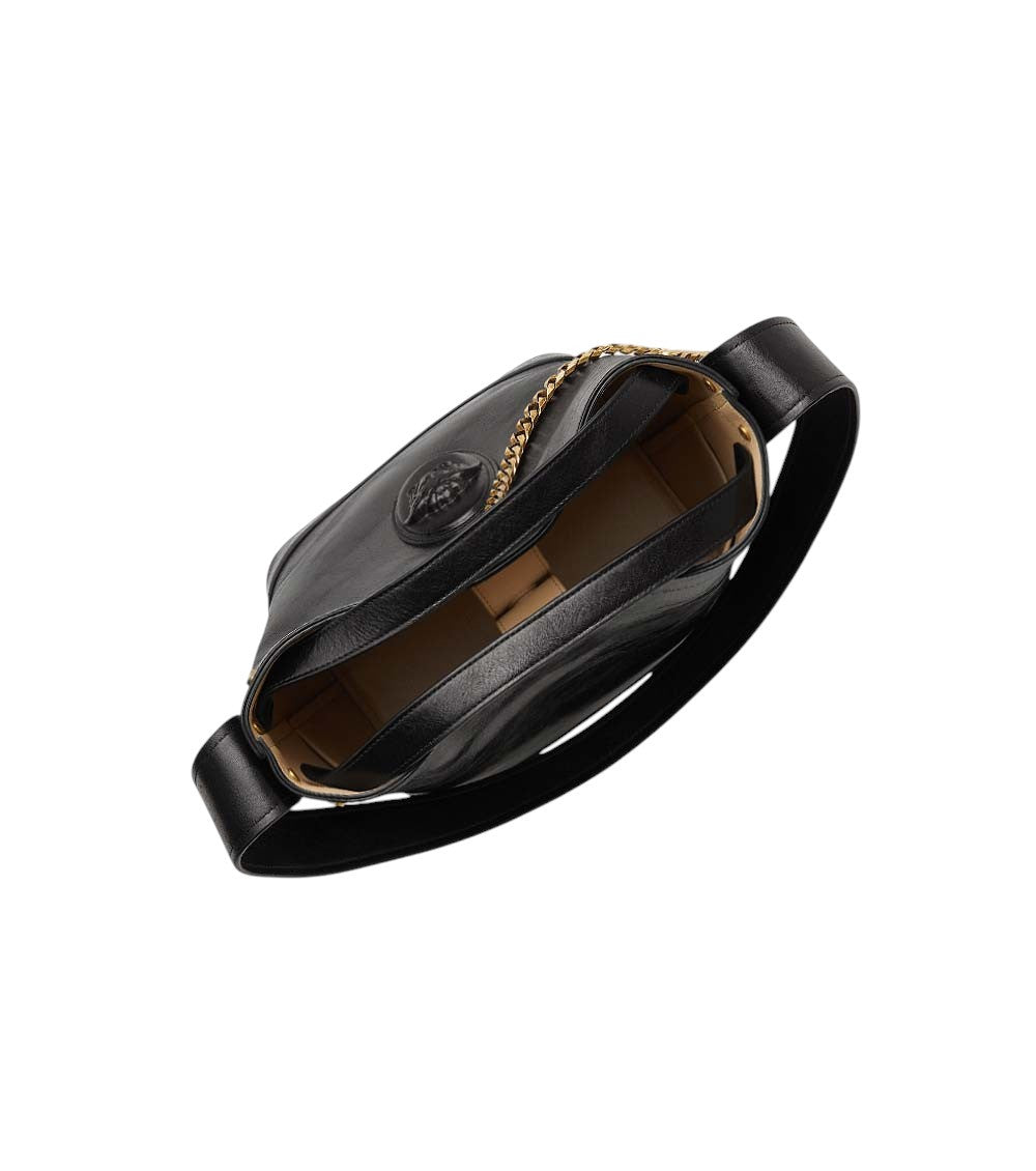 Black Logo Small Bucket Bag 4